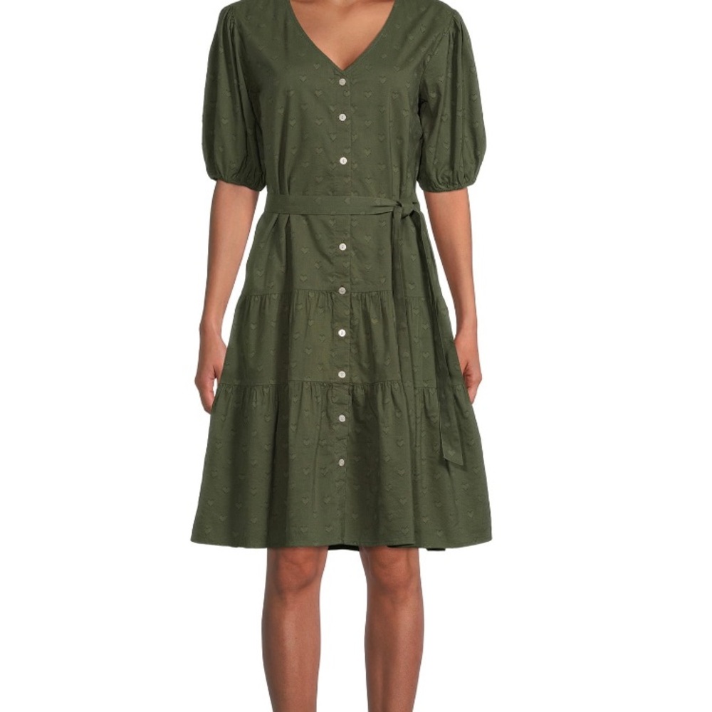 Brand new with tags Time & Tru Green Button-Down Dress